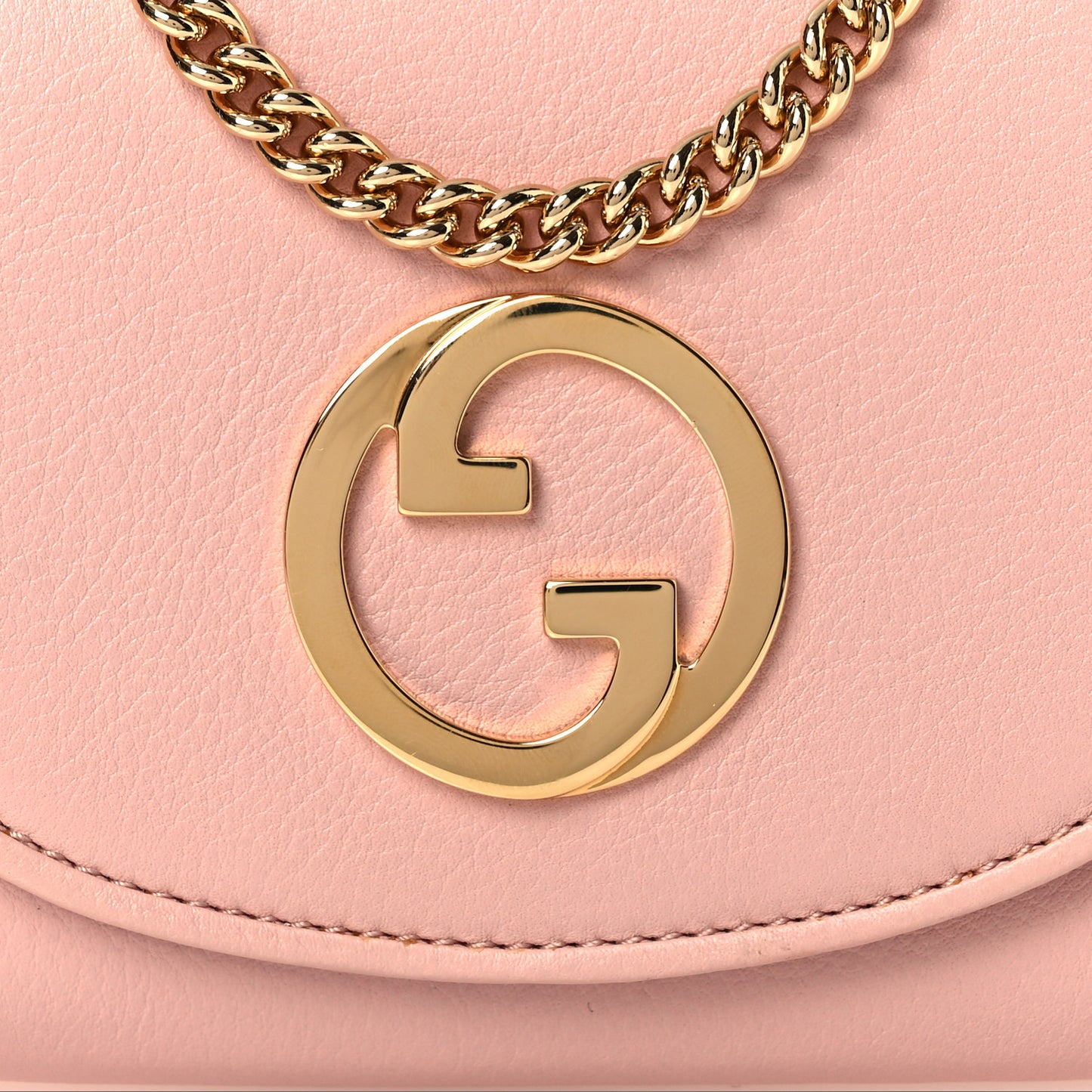Roxy Calfskin Medium Blondie Chain Wallet Powder Pink