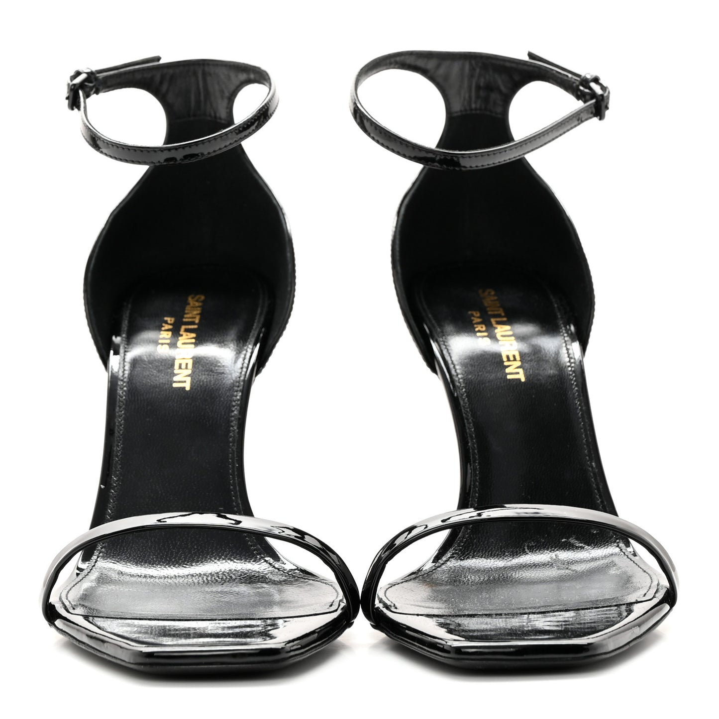 Patent Calfskin Opyum 85 Sandals 39 Black