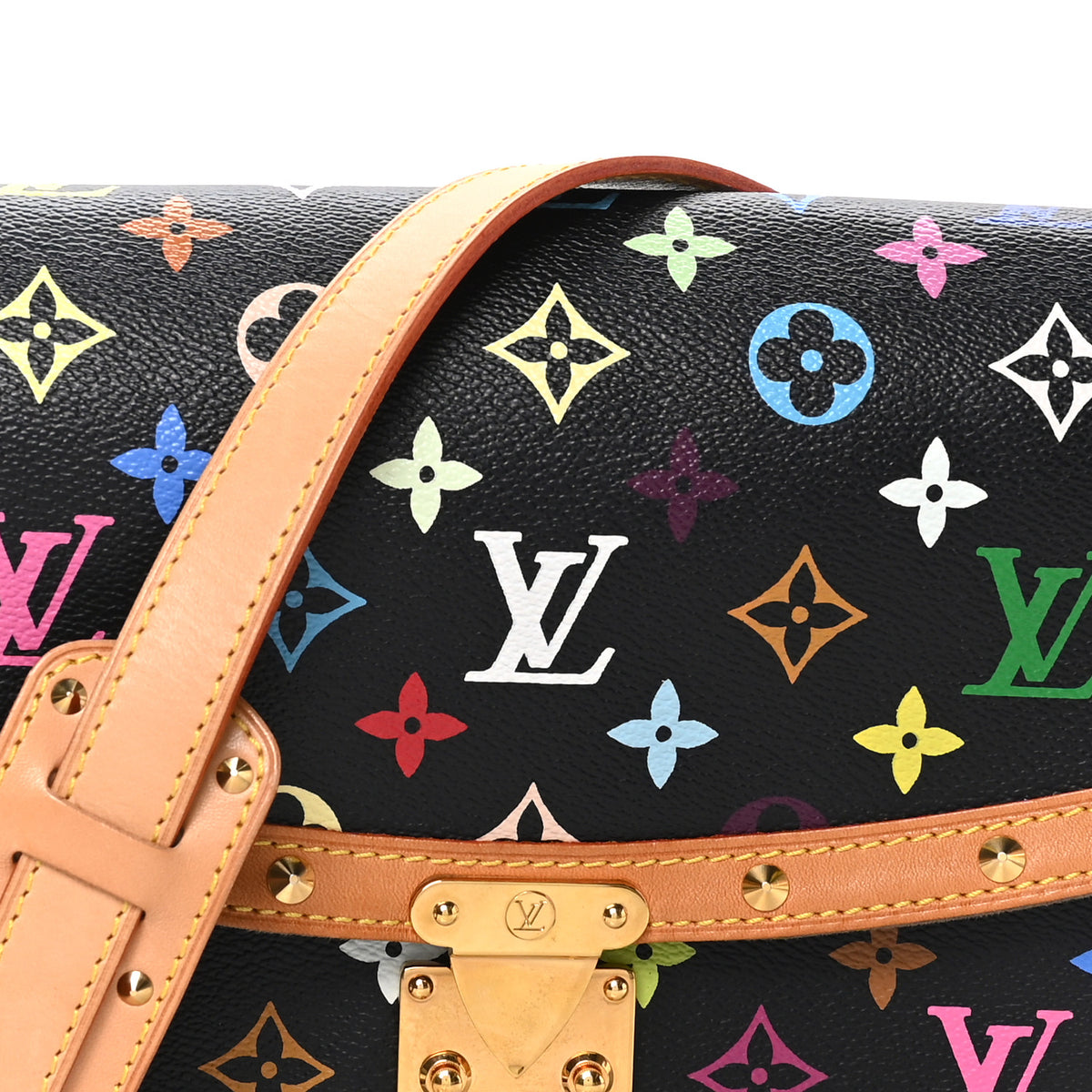 Louis Vuitton Monogram Multicolor Sologne Black 7 of 9
