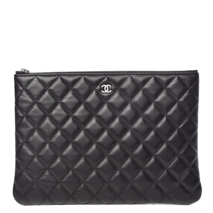 Chanel Lambskin Quilted Medium Cosmetic Case Black 1 of 9
