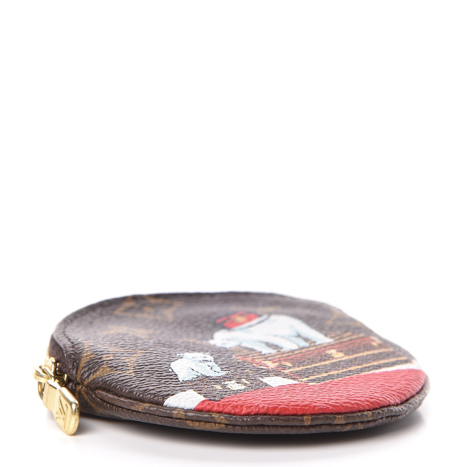 Louis Vuitton Monogram 2017 Christmas Animation Round Coin Purse 4 of 8
