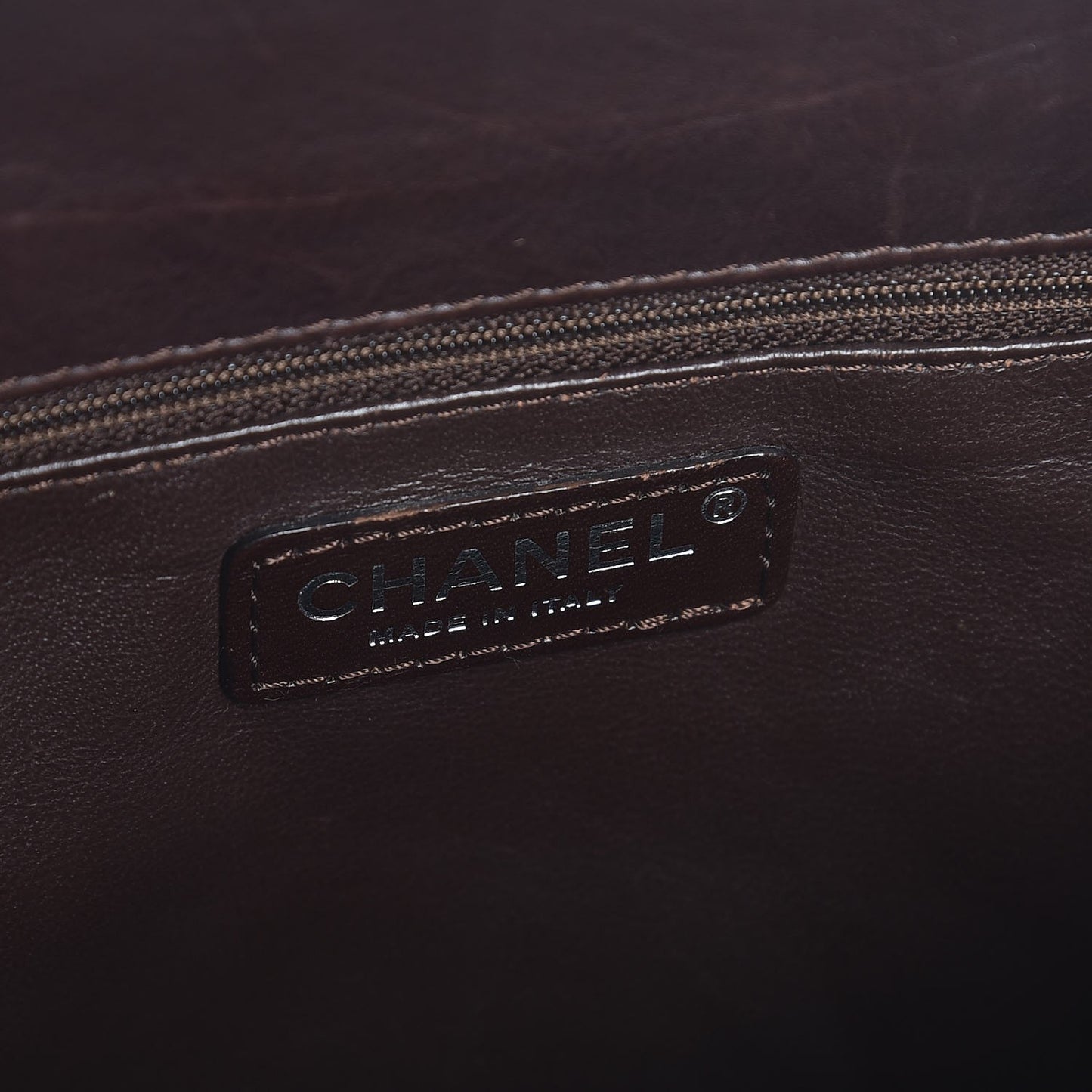 Calfskin Quilted Grand Shopping Tote GST Dark Brown
