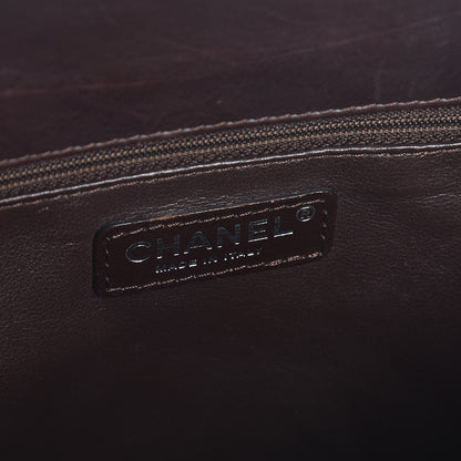 Chanel Calfskin Quilted Grand Shopping Tote GST Dark Brown 6 of 14