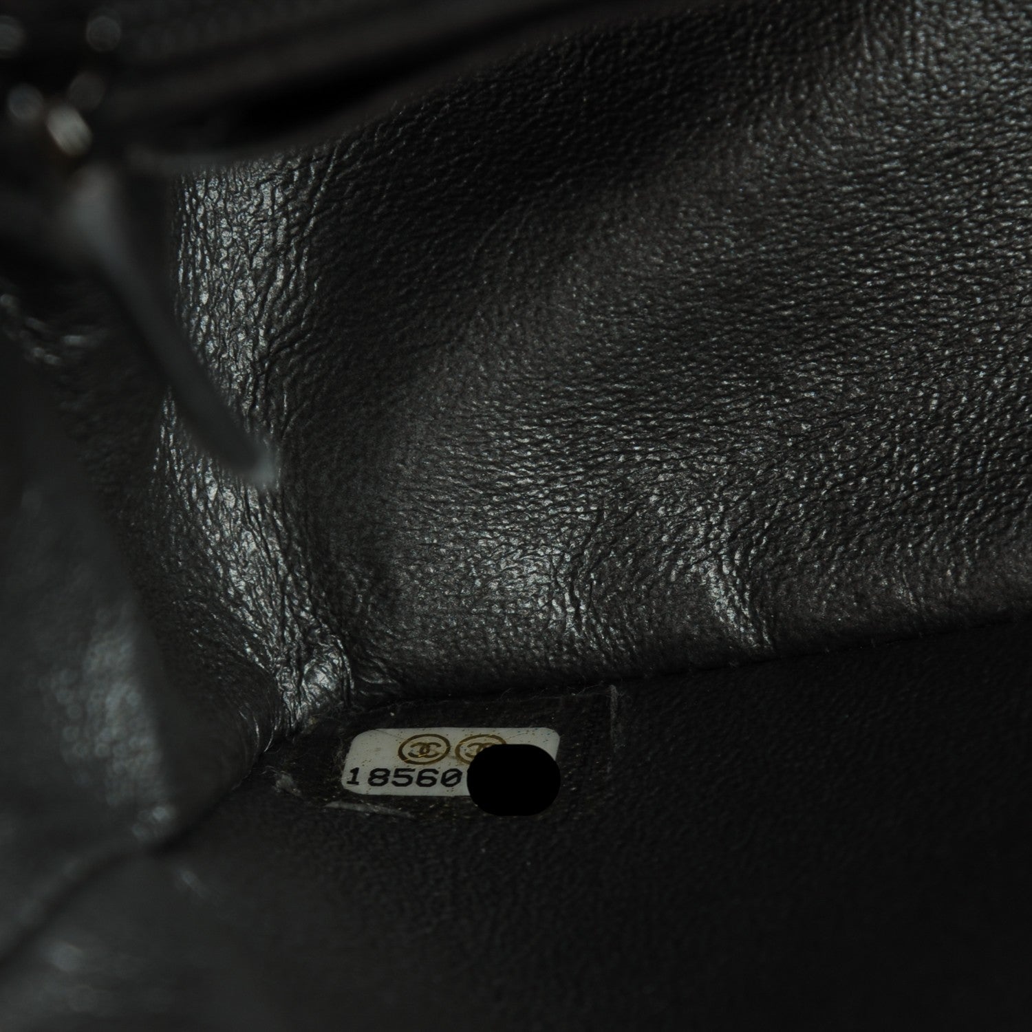 Chanel Metallic Calfskin Quilted Mini Rectangular Flap Charcoal Grey 7 of 7