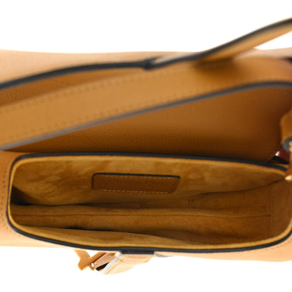 Christian Dior Grained Calfskin Mini Saddle Bag Dark Yellow 5 of 13