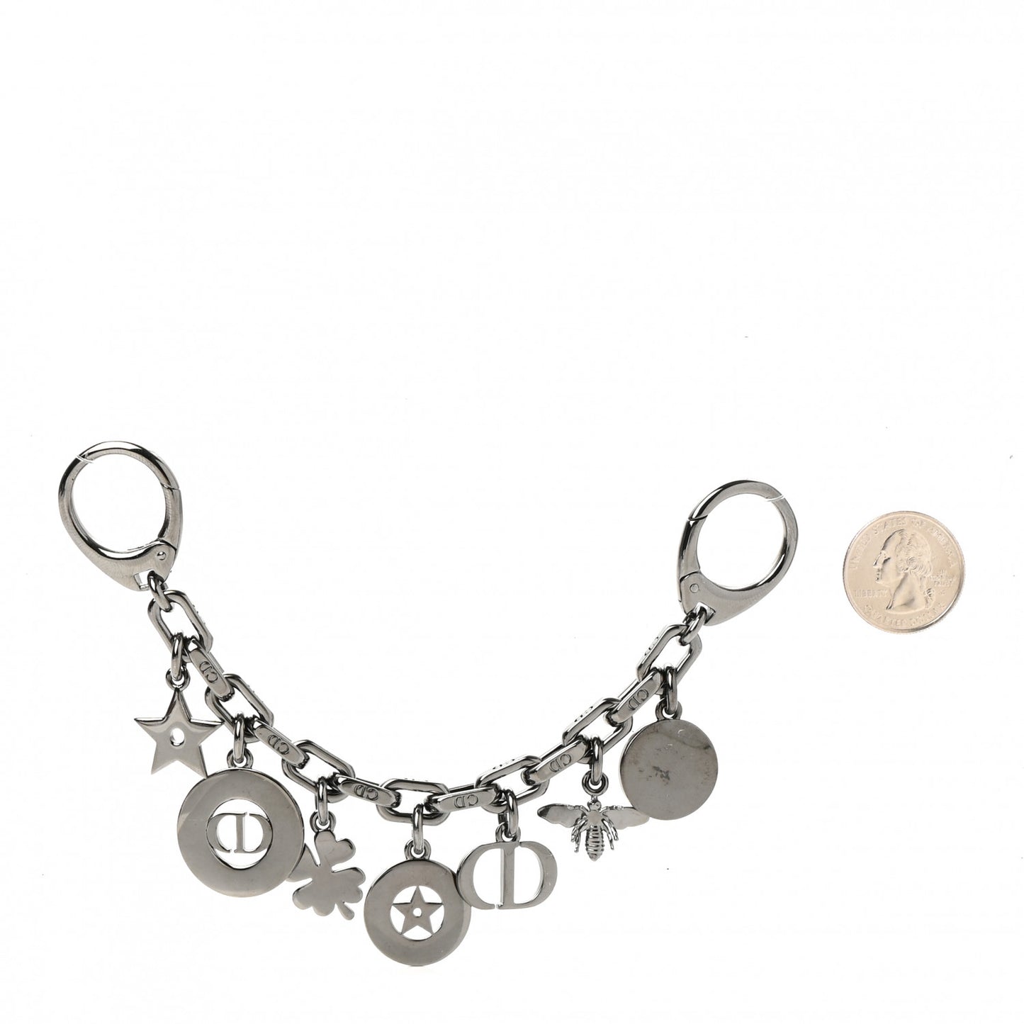 Ruthenium Lacquer 30 Montaigne Bag Charm Black