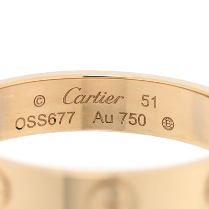 Cartier 18K Yellow Gold 3.5mm LOVE Wedding Band Ring 51 5.75 4 of 5