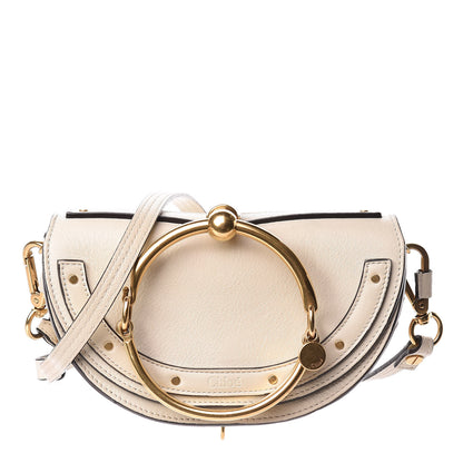 Chloe Calfskin Small Nile Bracelet Minaudiere Bag Off White 1 of 15