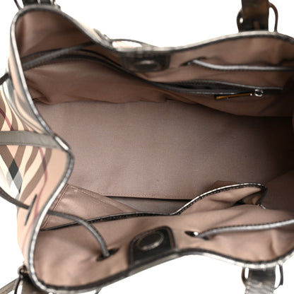 Burberry Supernova Check Drawstring Tote 4 of 24
