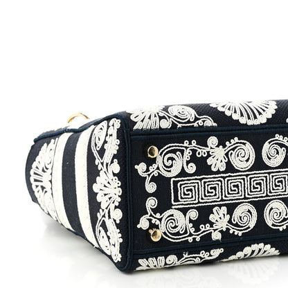Christian Dior Embroidered Cornely Medium Lady D-Lite Blue White 8 of 9
