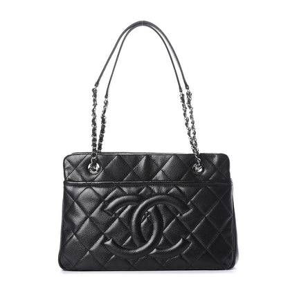 Chanel Caviar Quilted Timeless CC Soft Tote Black 1 of 10