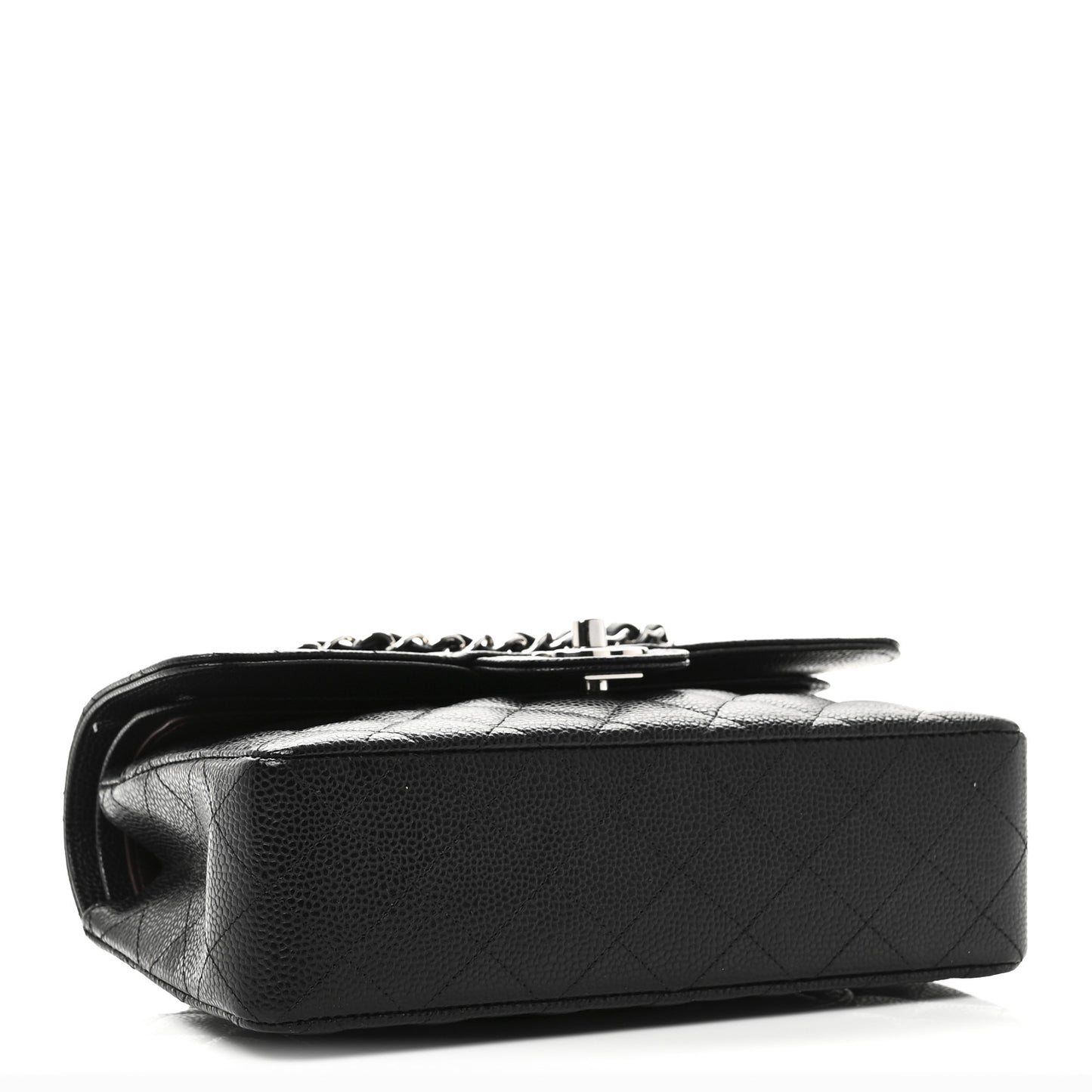 Caviar Quilted Small Double Flap Black