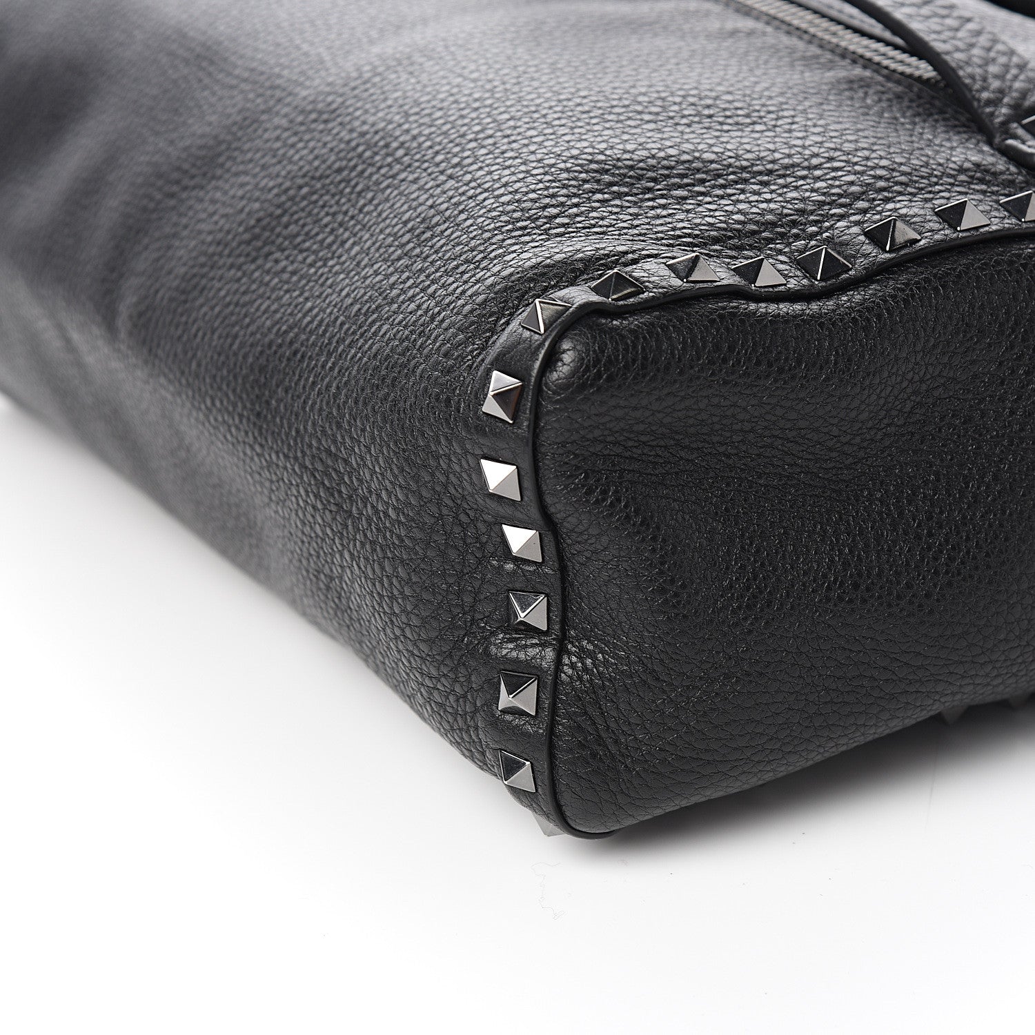 Valentino Garavani Pebbled Calfskin Rockstud Messenger Black 7 of 8