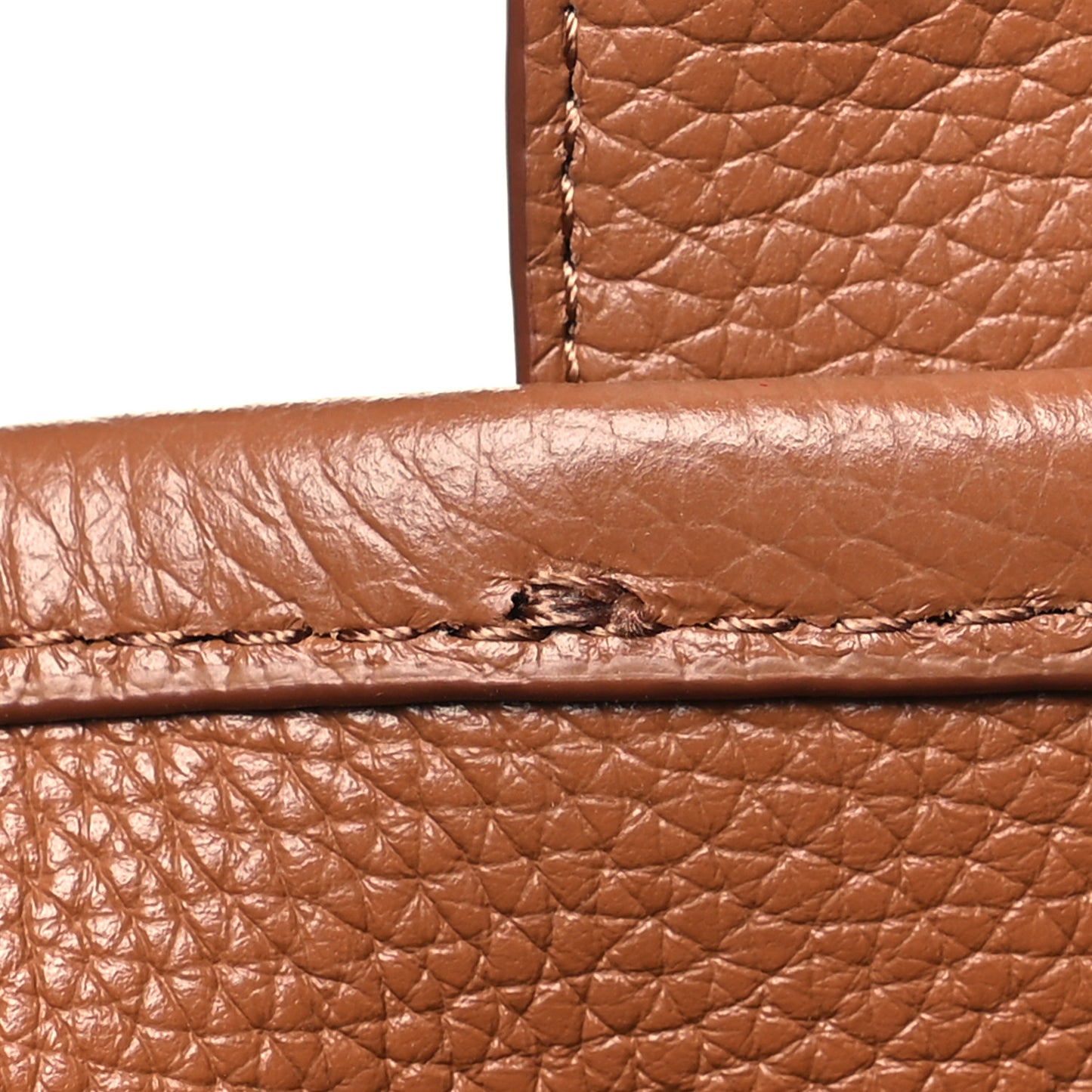 Grained Calfskin Small The Tote Bag Argan Oil