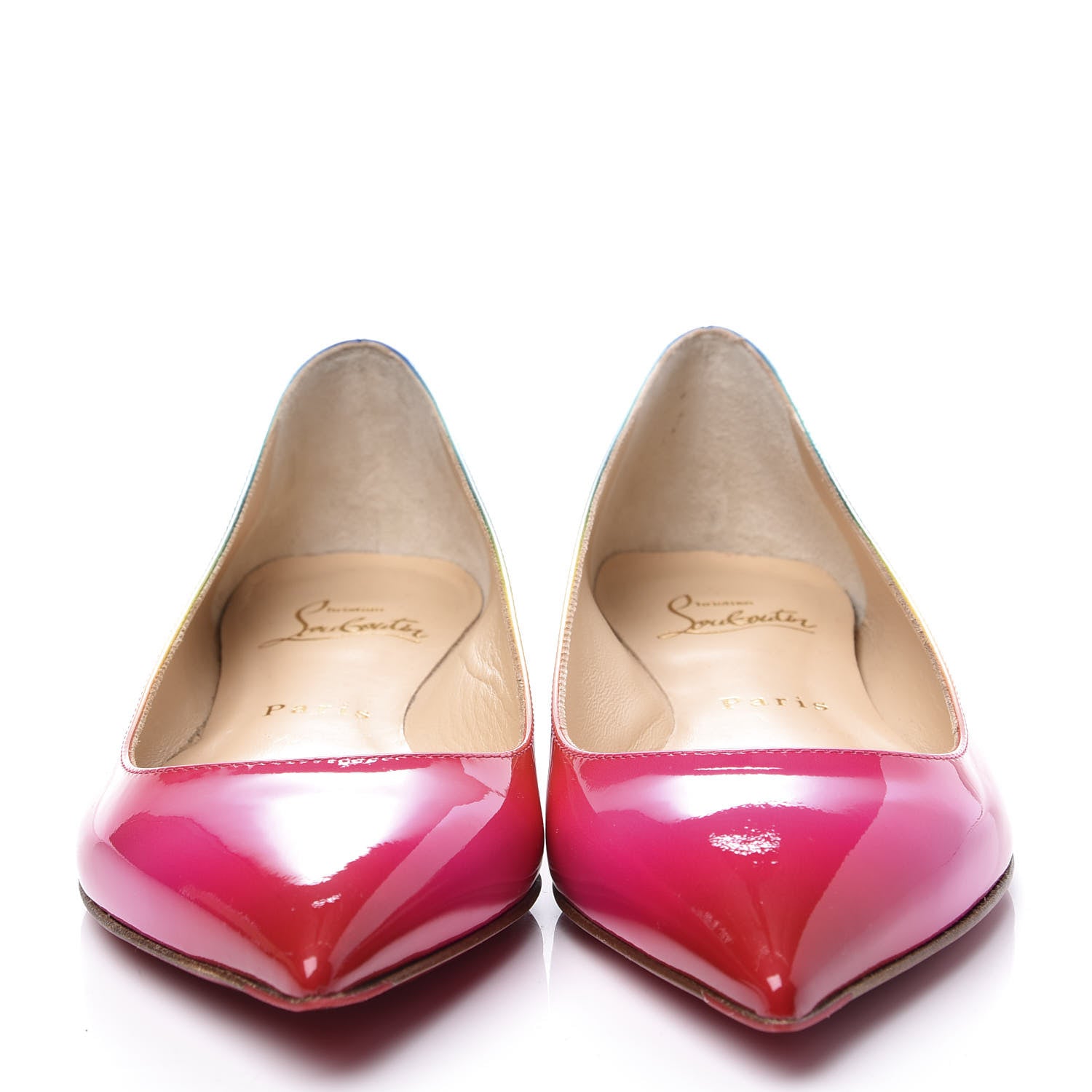 Christian Louboutin Patent Rainbow Ballalla Flats 36 Multicolor 3 of 10