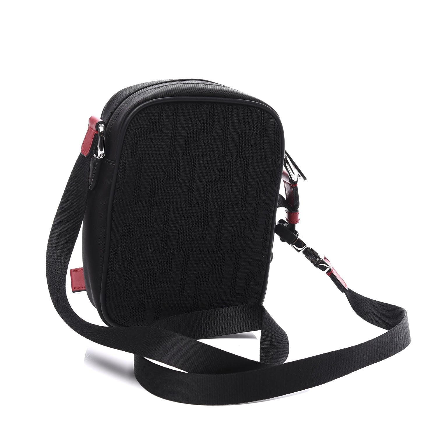 Fendi Neoprene Mesh Vitello Grace FF Small Messenger Black 2 of 9