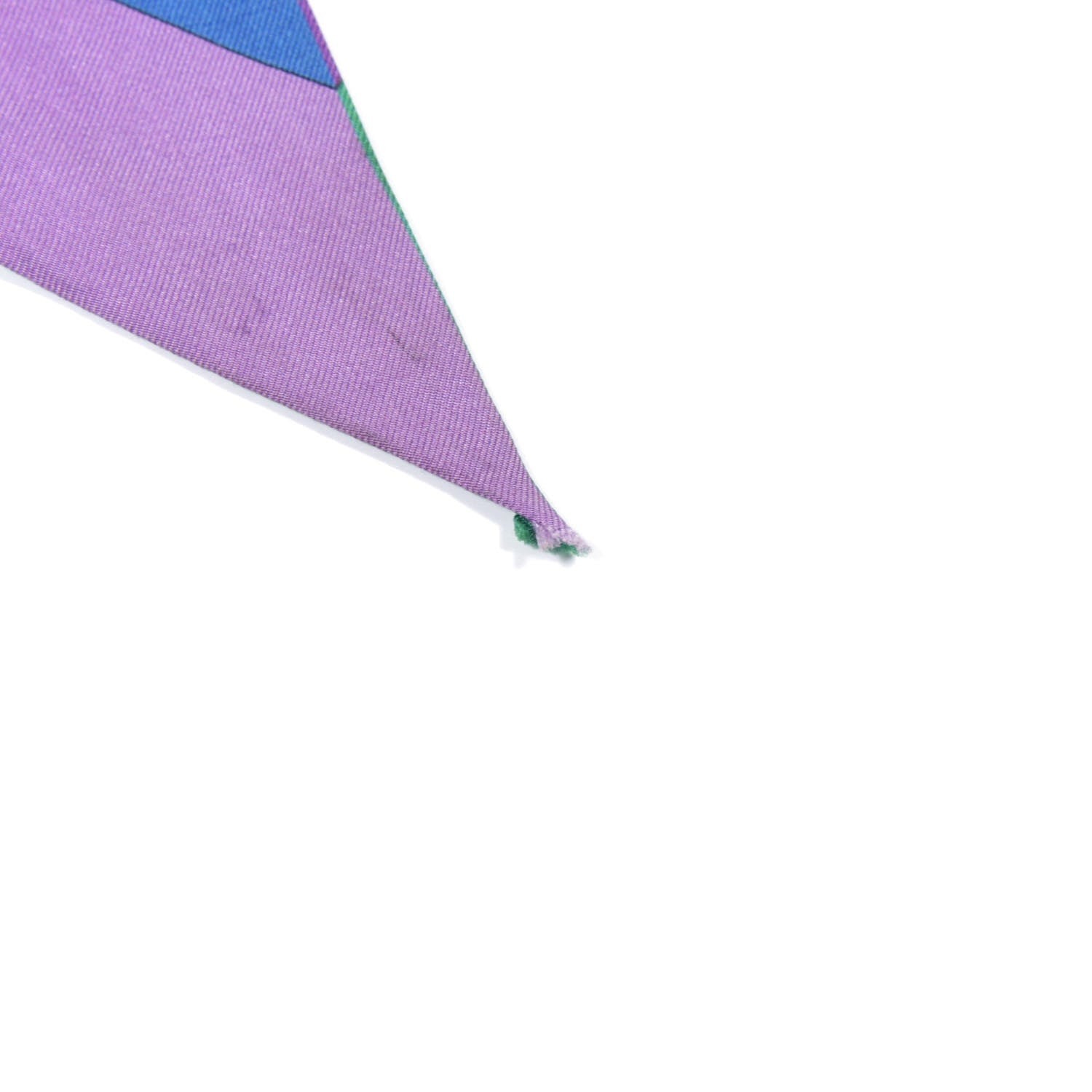 Hermes Silk Eperon d'Or Twilly Violet Jaune Vert 5 of 9