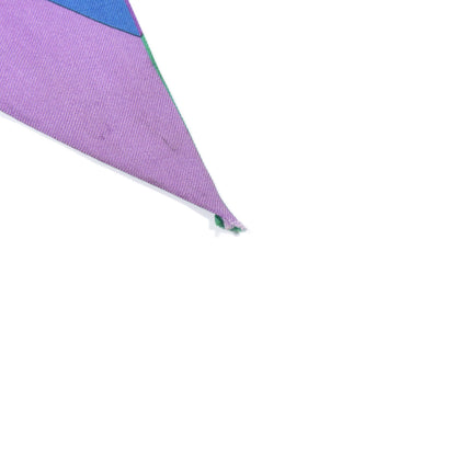 Hermes Silk Eperon d'Or Twilly Violet Jaune Vert 5 of 9