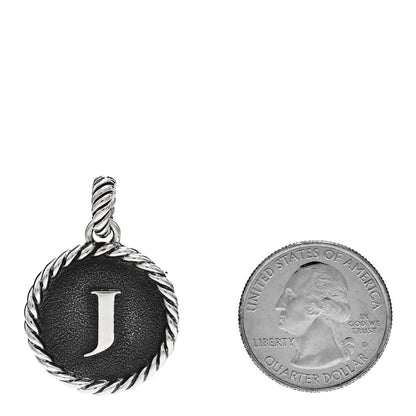 David Yurman Sterling Silver Cable Collectibles Initial J Charm Pendant 2 of 4