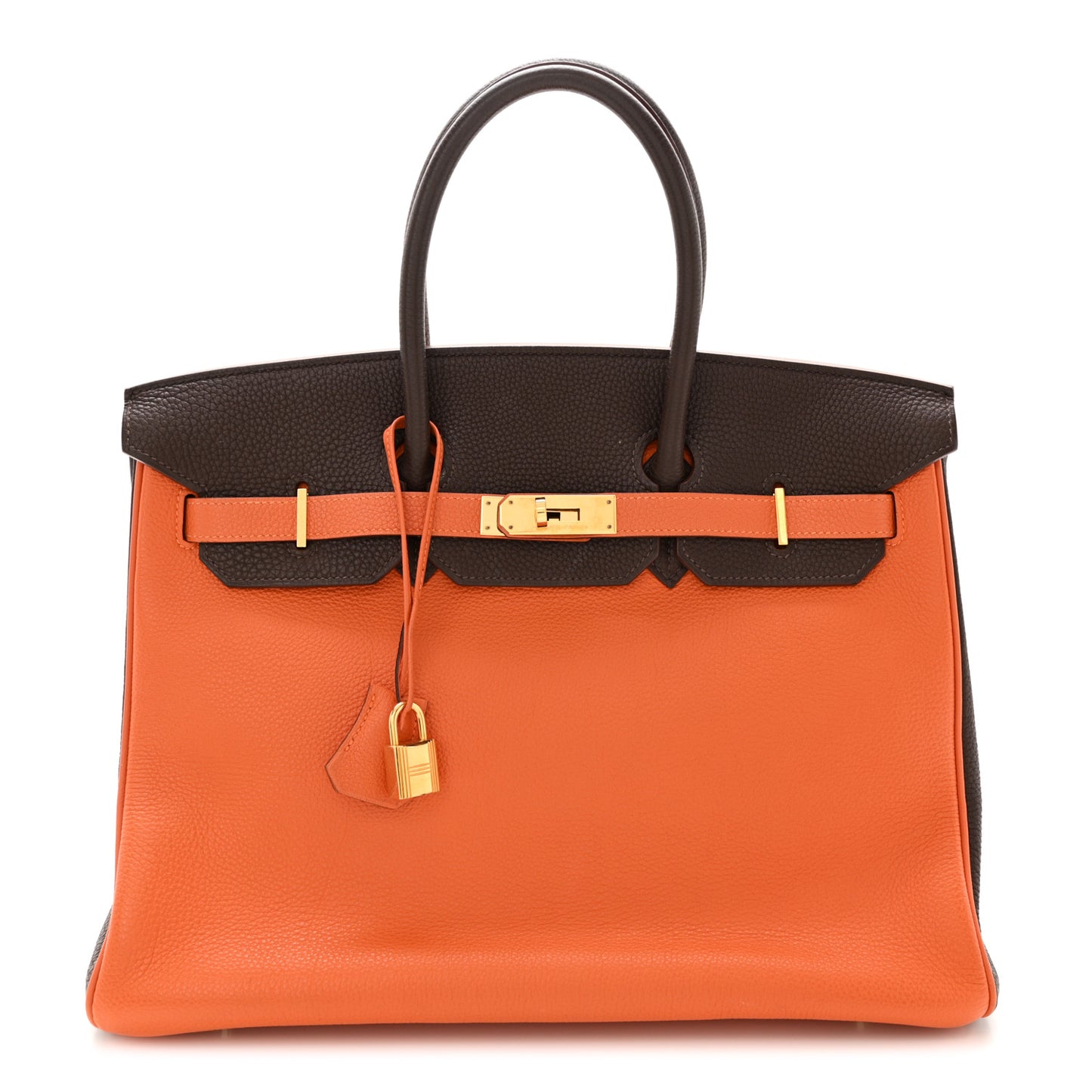 Togo Bi-Color Birkin 35 Chocolate Orange