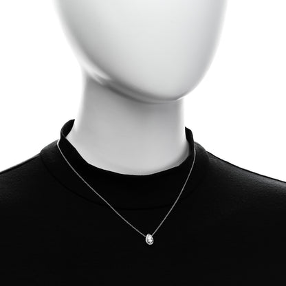 Harry Winston Platinum Diamond .55ct Pear Cut Micropave Pendant Necklace 2 of 6