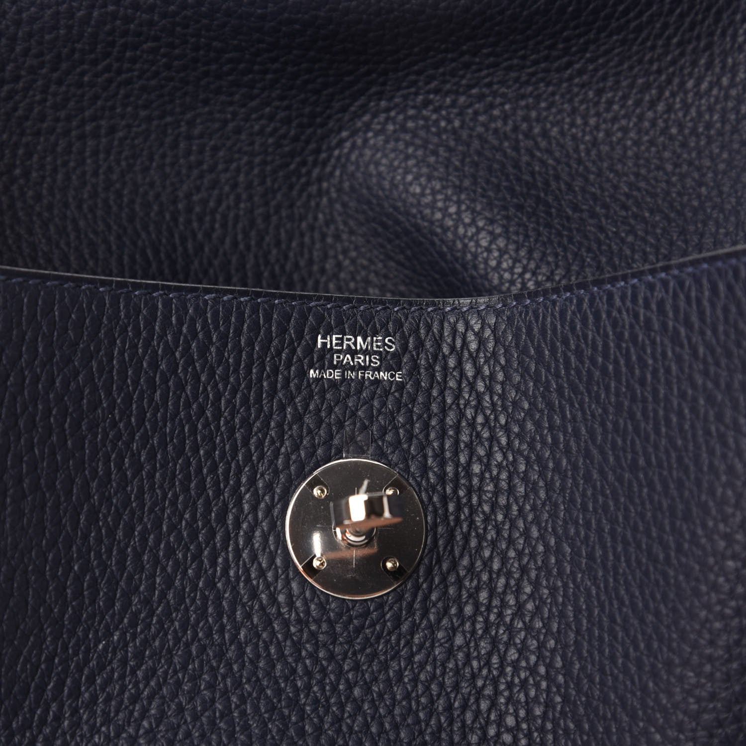 Hermes Taurillon Clemence Lindy 30 Bleu Nuit 8 of 10