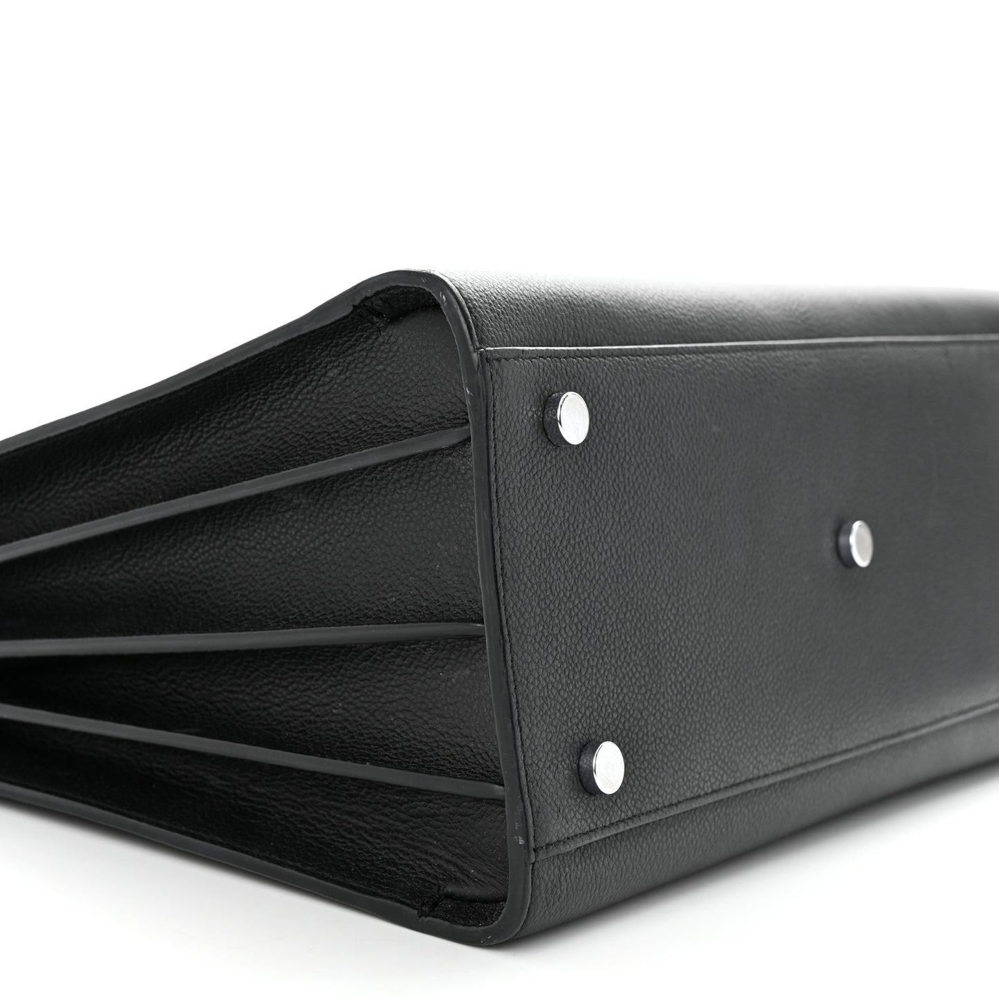 Grained Calfskin Small Sac De Jour Black