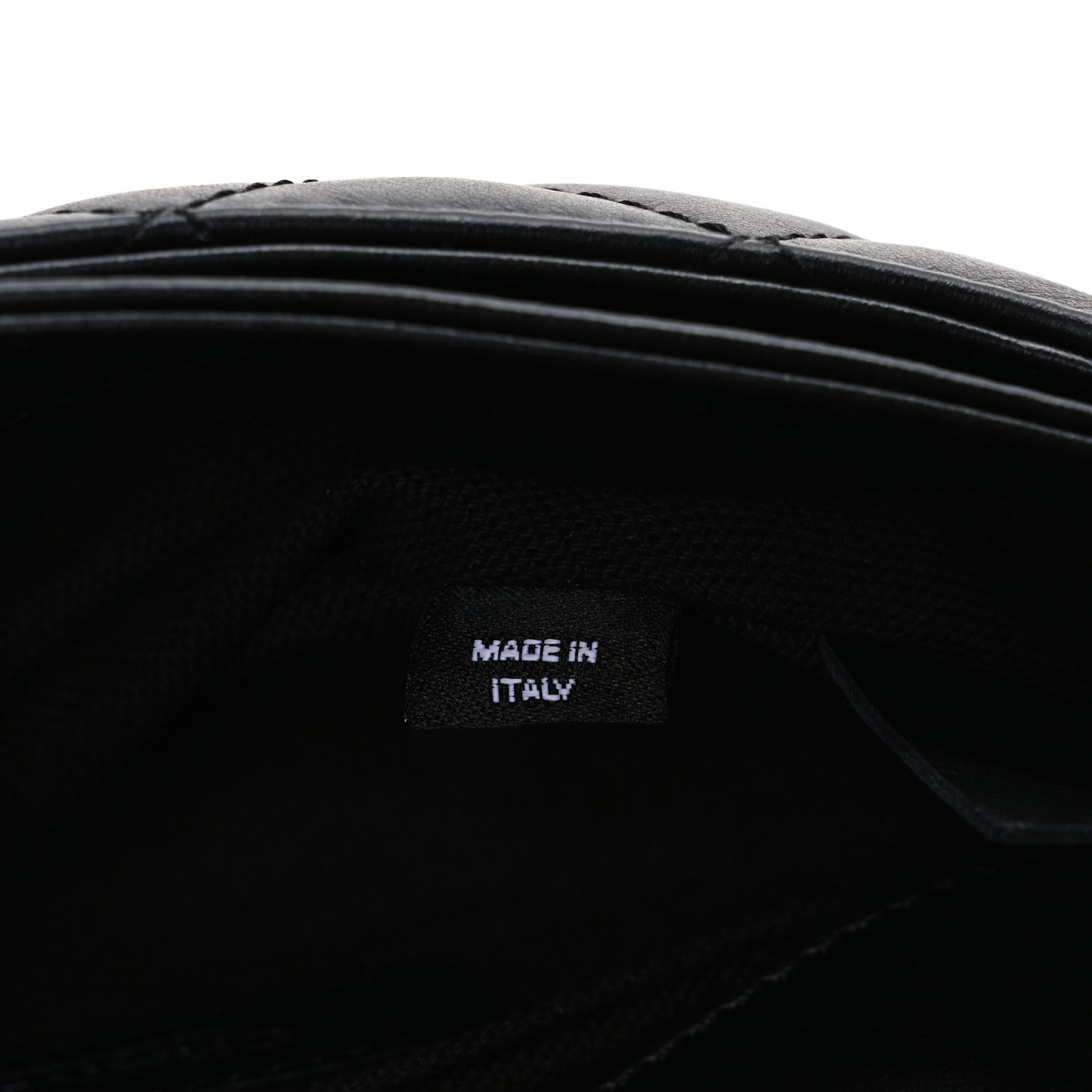 Calfskin Quilted CC Uniform Flap Belt Bag Black