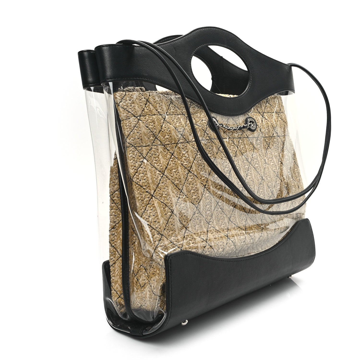 Chanel Calfskin PVC Quilted Chanel 31 Bag Black 3 of 10