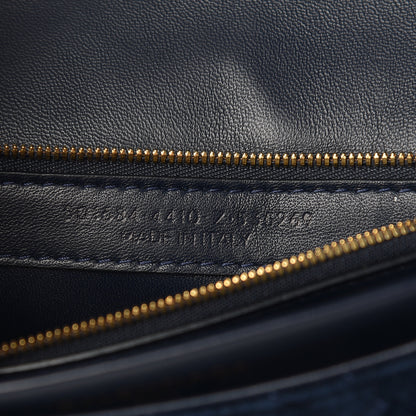 Balenciaga Velvet Logo Matelasse M BB Chain Shoulder Bag Navy 7 of 12