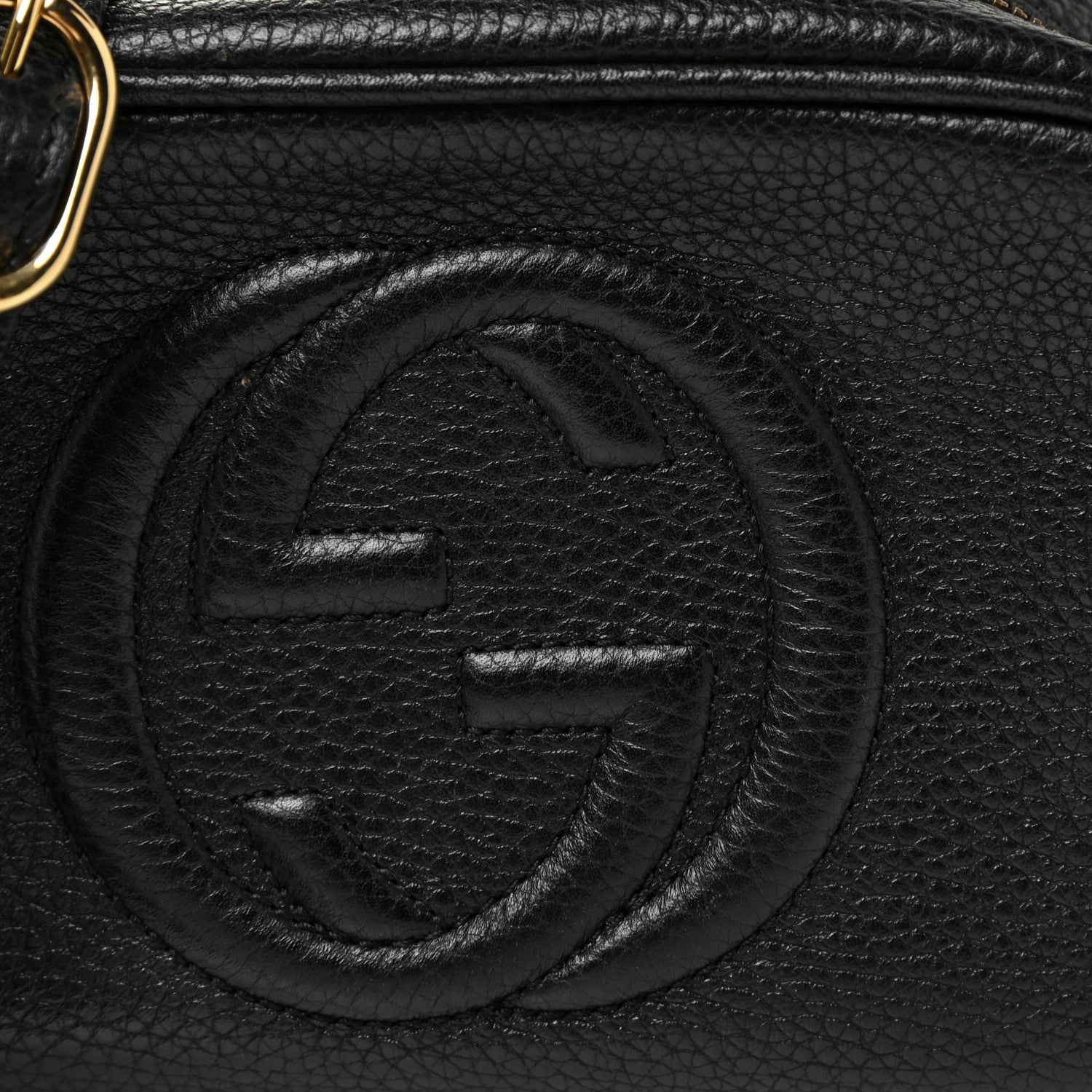 Gucci Pebbled Calfskin Mini Soho Disco Bag Black 7 of 12