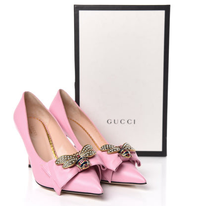Gucci Nappa Queen Margaret Mid Heel Pumps 41 and 41.5 Sugar Pink 15 of 15