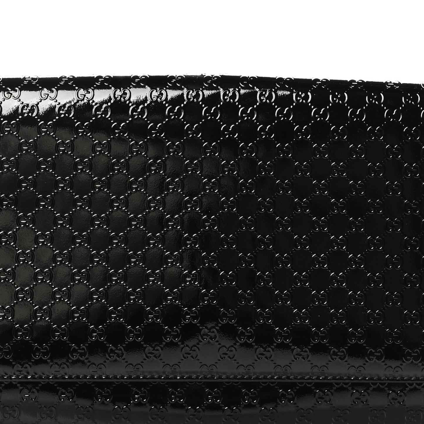 Patent Microguccissima Medium Broadway Clutch Black