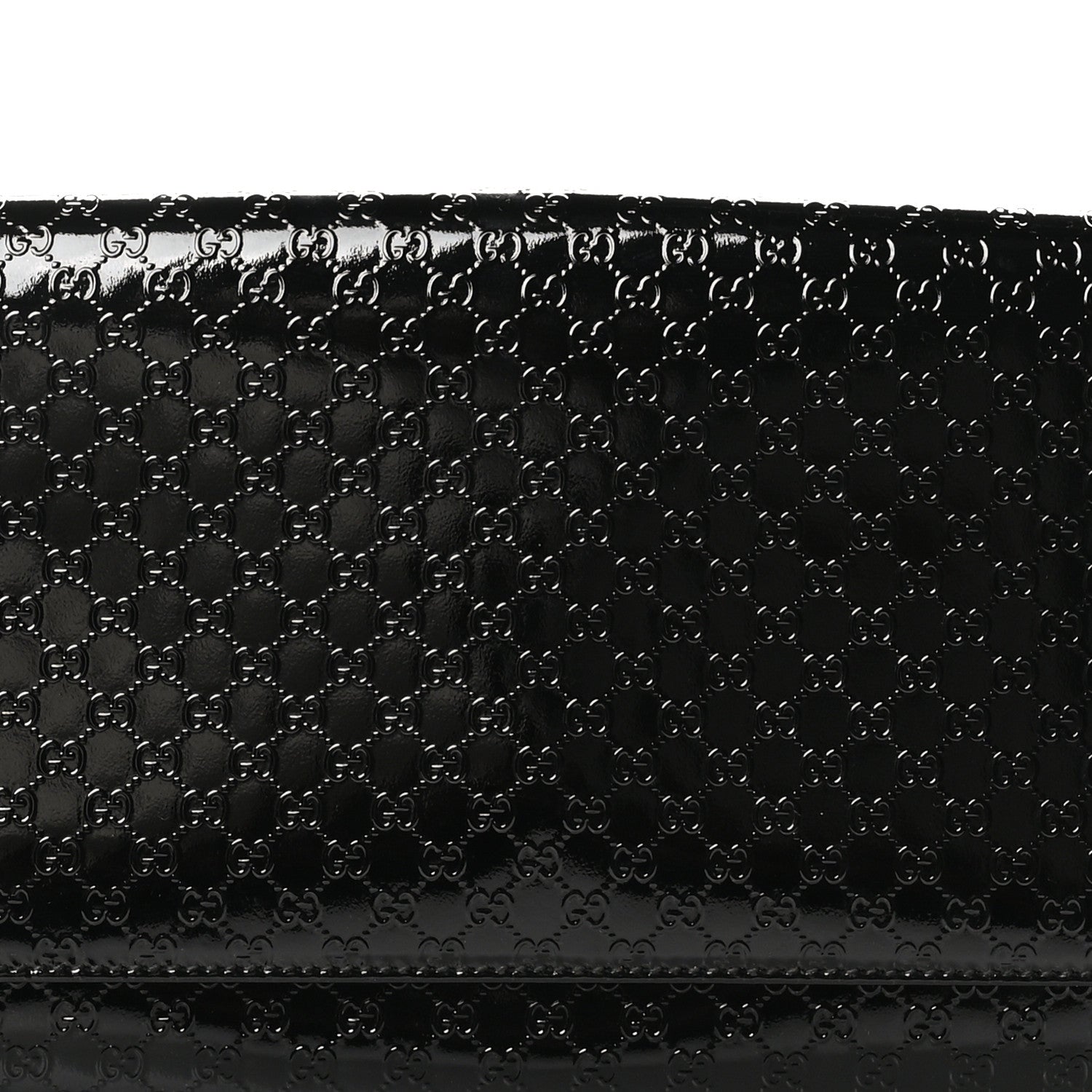 Gucci Patent Microguccissima Medium Broadway Clutch Black 8 of 8