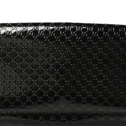 Gucci Patent Microguccissima Medium Broadway Clutch Black 8 of 8