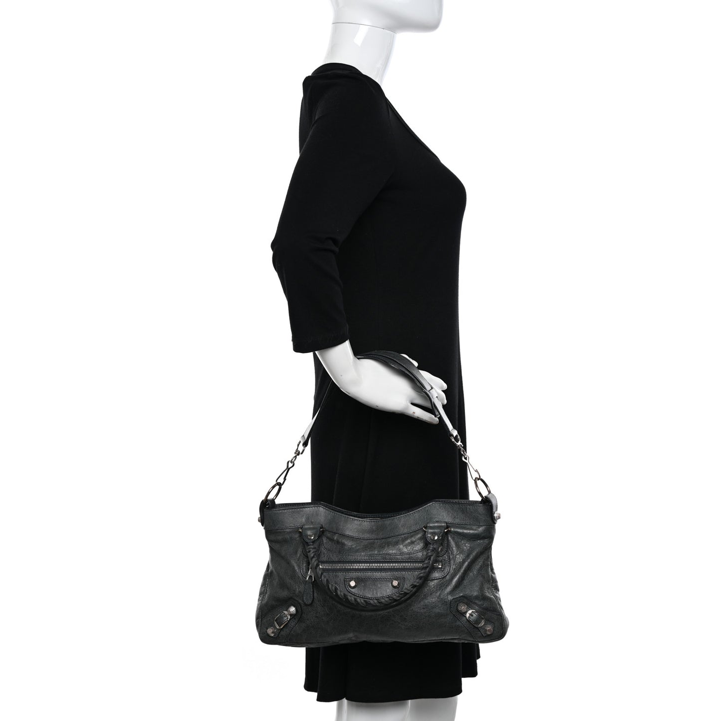 Agneau Giant 12 Silver Hardware First Anthracite