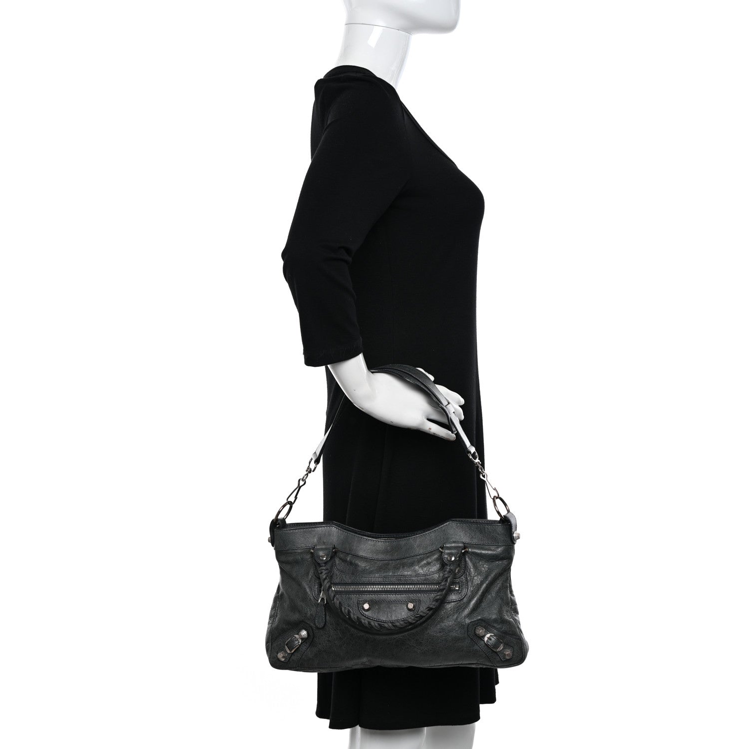 Balenciaga Agneau Giant 12 Silver Hardware First Anthracite 2 of 15