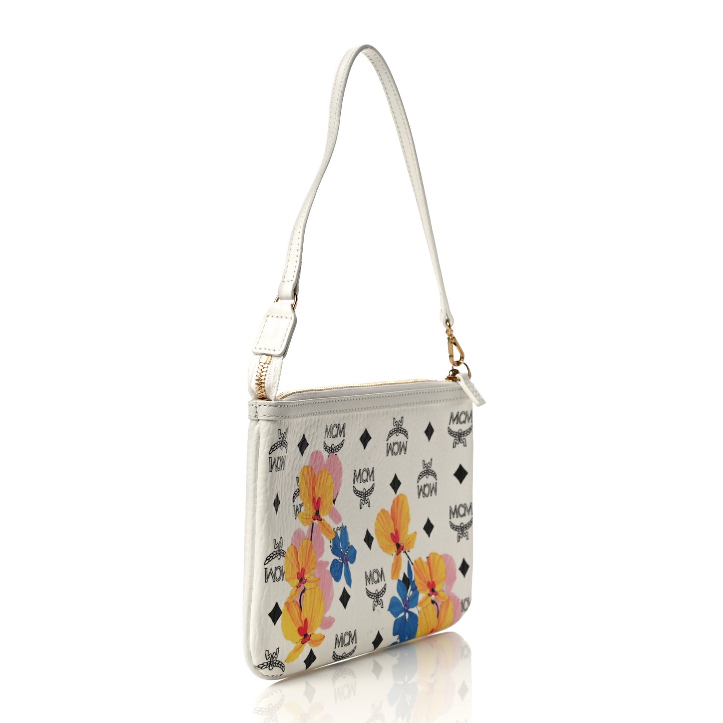 Visetos Anya Essential Floral Print Shopper Tote Pouch White