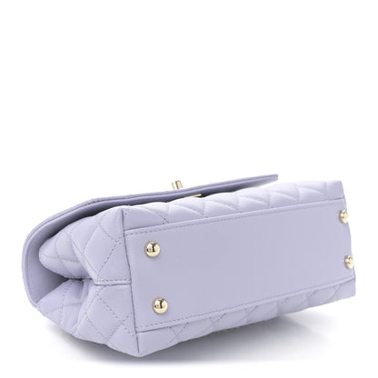 Chanel Caviar Quilted Mini Coco Handle Flap Light Purple 4 of 11