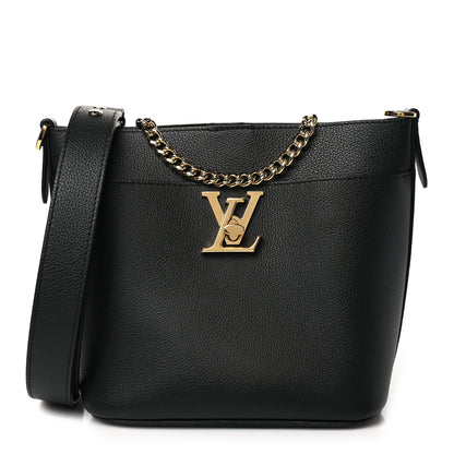 Louis Vuitton Calfskin Lock and Walk Bucket Black 1 of 11