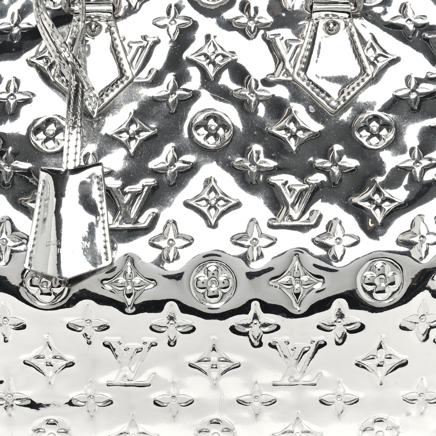 Louis Vuitton Monogram Miroir Speedy 35 Silver 6 of 10