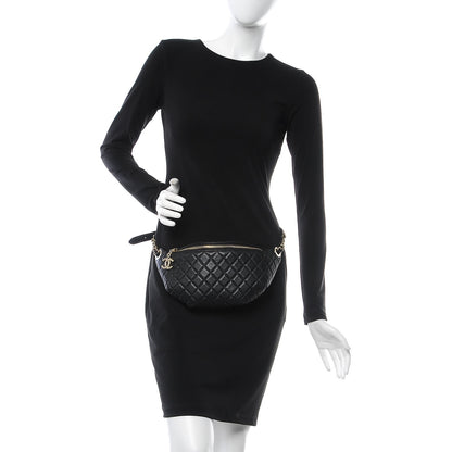 Chanel Calfskin Quilted Waist Bag Black 2 of 8