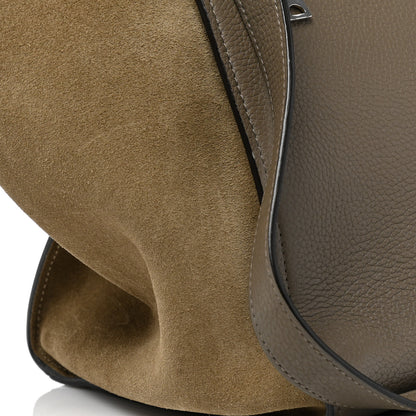 Celine Drummed Calfskin Suede Medium Trapeze Souris 11 of 11
