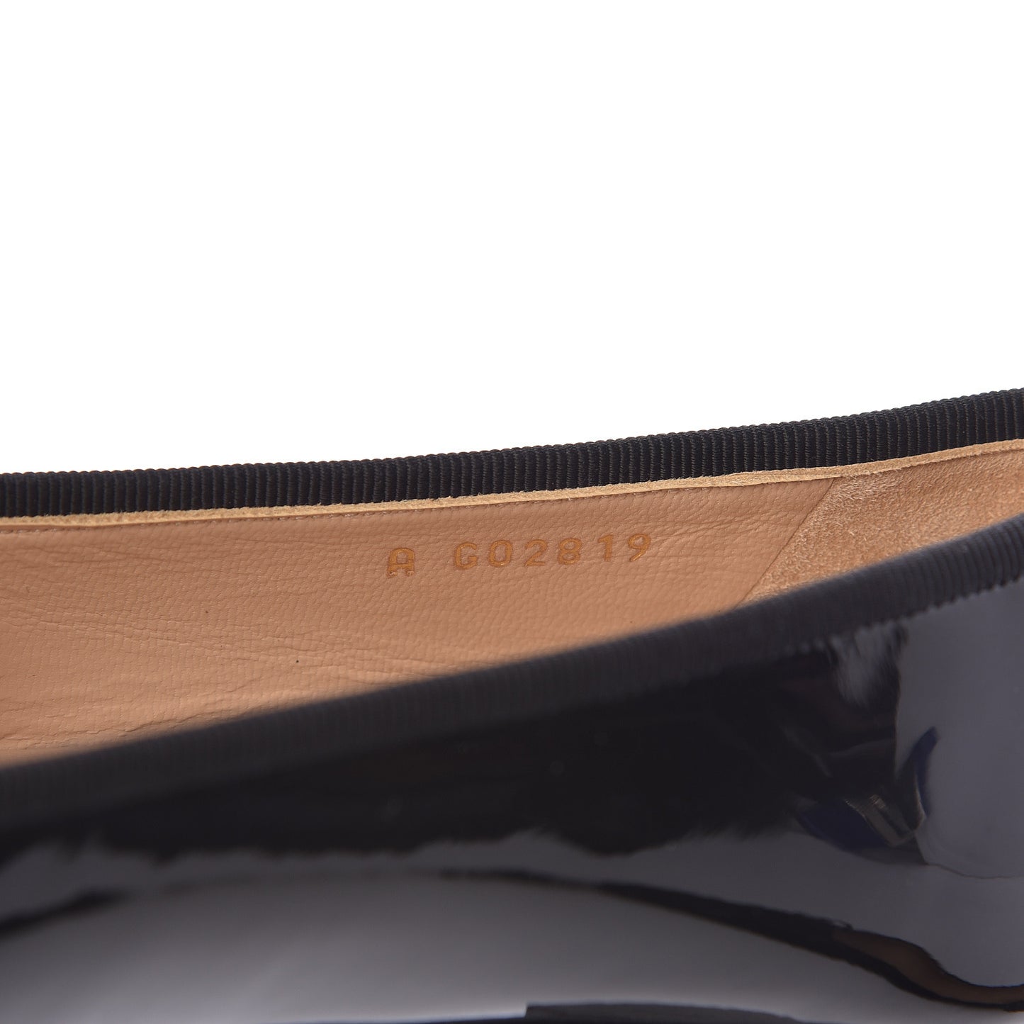 Patent CC Cap Toe Ballerina Flats 36.5 Black