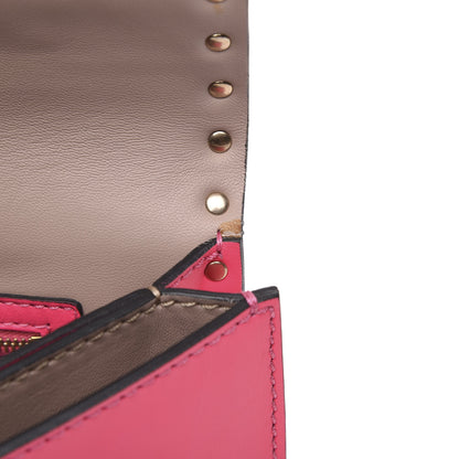 Valentino Garavani Nappa Rockstud Wristlet Clutch Fuxia Fluo 11 of 12