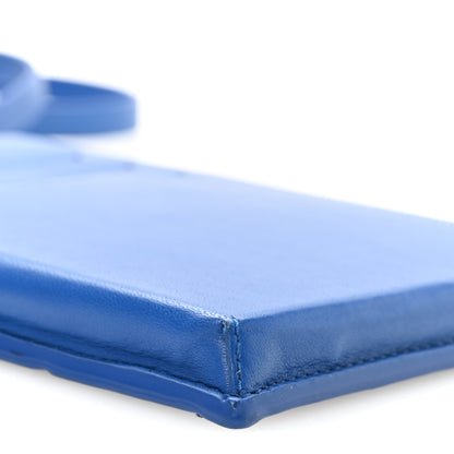 Bottega Veneta Nappa Maxi Intrecciato Phone Pouch Blue 9 of 10