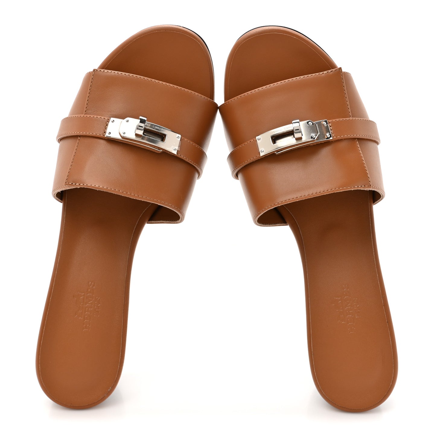 Calfskin Gigi 50 Sandals 37.5 Gold