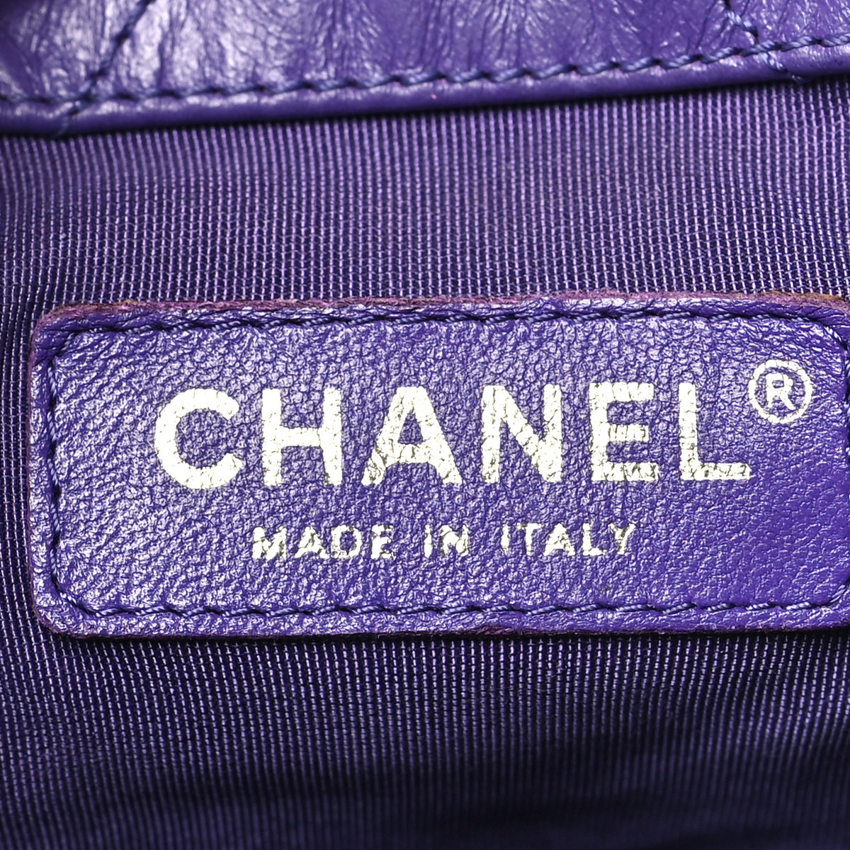 Chanel Aged Calfskin Chevron Quilted Small Gabrielle Backpack Purple 6 of 10