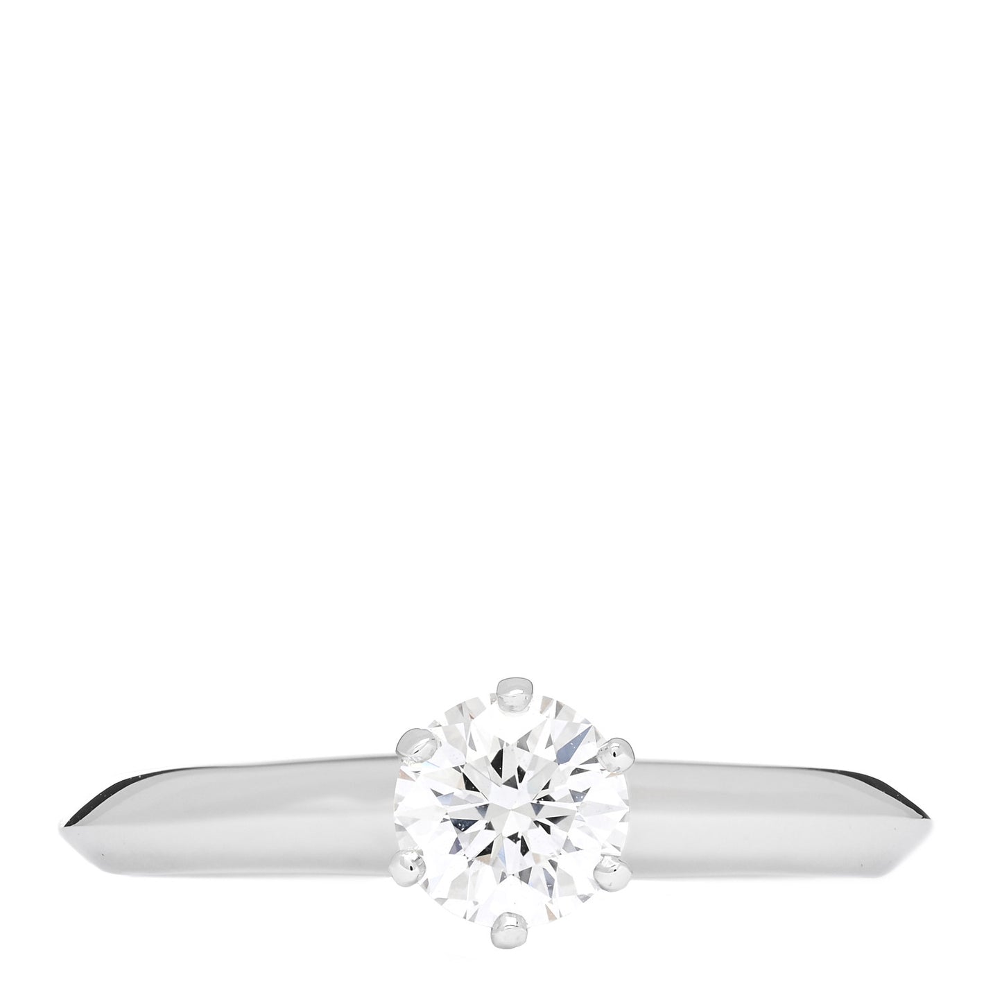 Platinum Diamond .43ct Solitaire Engagement Ring 50 5.5