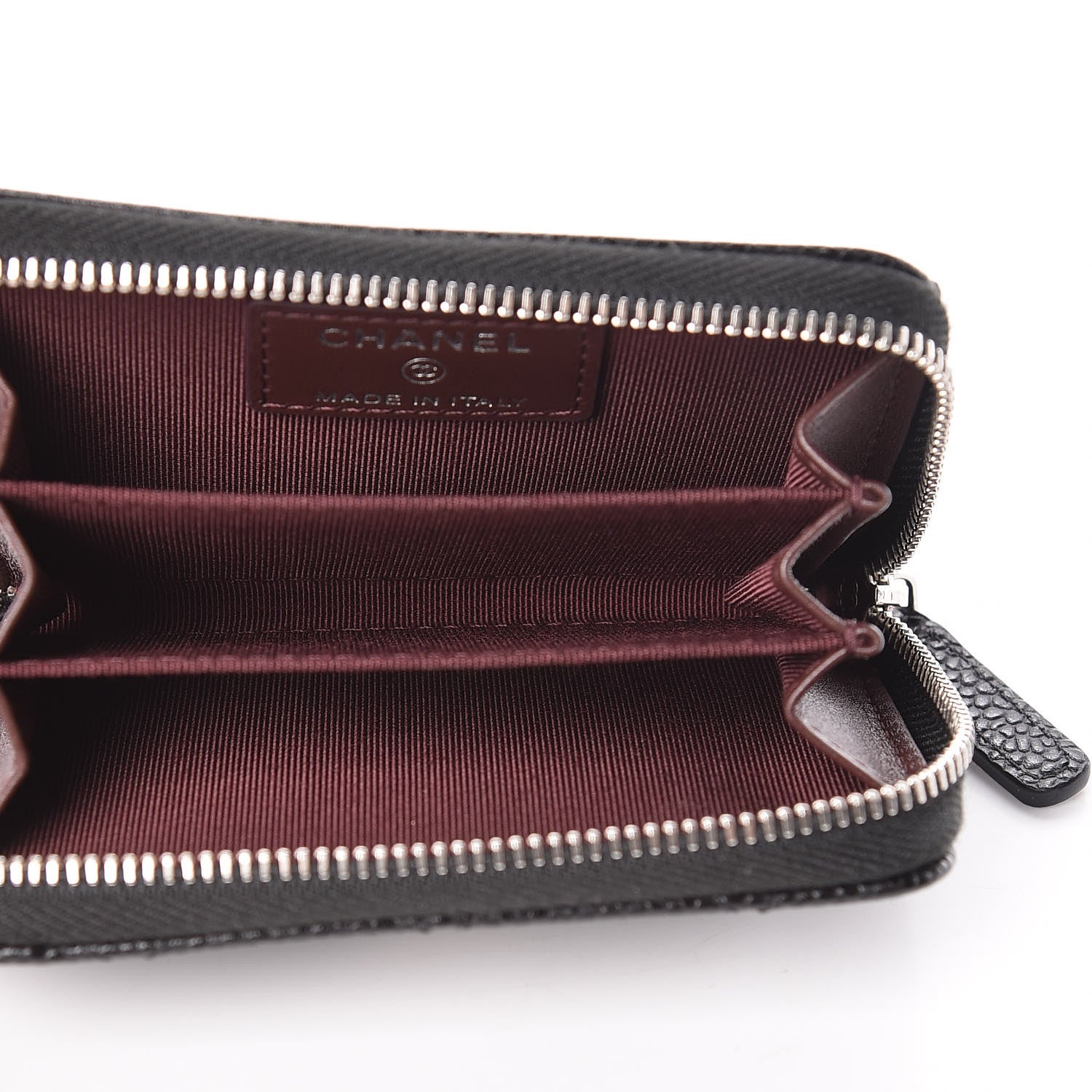 Chanel Caviar Quilted Zip Coin Purse Black 5 of 10
